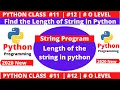 python program length of the string in python python program to find the length of the string