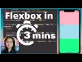 Understanding Flexbox in React Native 2022 in 3 mins React Native Tutorial - Flexbox Basics