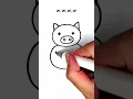 Download Lagu Draw One circle to Pig easy drawing step by step for kids #kids #pig #stepbystep #easydrawing
