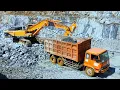 Download Lagu Big Road Construction Excavator Dump Trucks Excavating Rocks