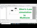 ohm s law simulation in multisim how to implement ohms law in multisim simulation