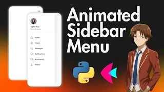 Animated Sidebar UI with Flet Python App Design Tutorial