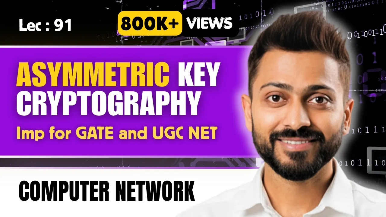 Lec-83: Asymmetric key Cryptography with example | Network Security