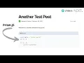 Add Prism Code Syntax Styling To NextJS Blog mdx-prism