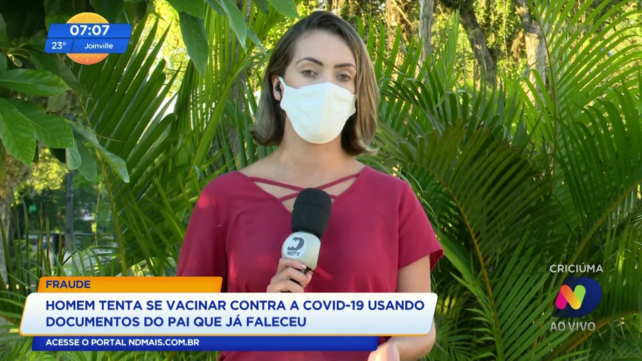 Homem tenta se vacinar contra a Covid-19 usando documentos do pai que já faleceu