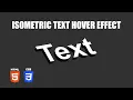 Isometric Text Hover Effect HTML CSS Tutorial