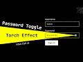 Password Toggle with Torch Light Effect using JS