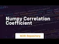 numpy correlation coefficient