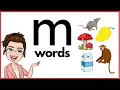 WORDS THAT START WITH LETTER Mm m Words Phonics Initial Sounds LEARN LETTER Mm