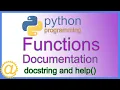 Python - Function Documentation using docstring and help