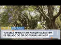 Turistas aproveitam parque na emenda de feriado de 1 de maio em SP Bora Brasil
