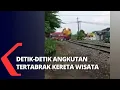 Download Lagu Nekat Sebrangi Jalur Kereta Api, Angkot Tertabrak Kereta Wisata