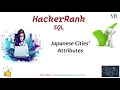 SQL-5 Japanese Cities Attributes HackerRank Solutions vitechtalks HackerRank SQL VITech