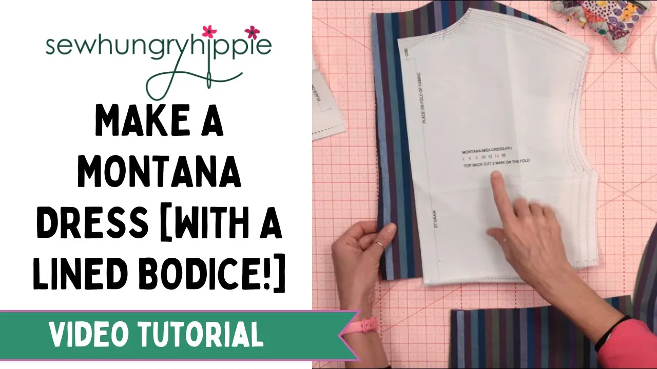 Montana Dress with lined bodice sewing tutorial