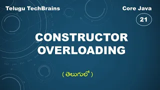Constructor Overloading in java Explanation in Telugu