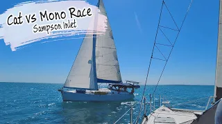 E67 – Catamaran vs Monohull, the BIG race (Camden Harbour Settlement & Sampson Inlet)