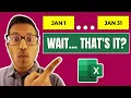 This ONE Trick Lists All Dates Between Two Dates in Power Query in SECONDS