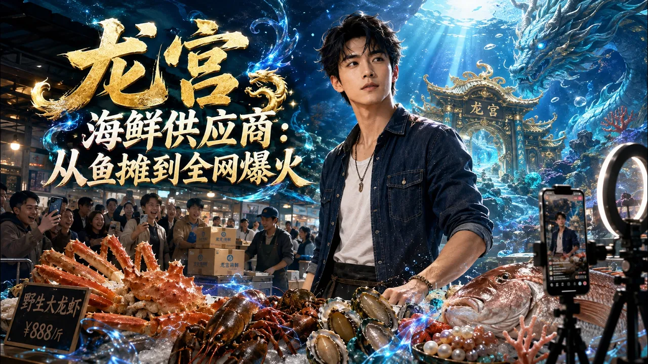 震撼首播賣魚小販意外綁定反套路系統,不升級不打架只賣海鮮!龍宮特產換到手軟,資本家要填海他發動全城大爺拼單,退潮後龍宮圖
