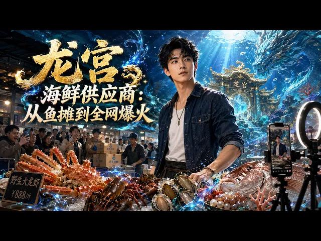 震撼首播賣魚小販意外綁定反套路系統,不升級不打架只賣海鮮!龍宮特產換到手軟,資本家要填海他發動全城大爺拼單,退潮後龍宮圖