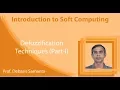 Lecture 9 Defuzzification techniques Part-I