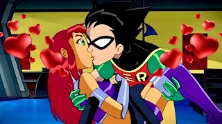 Starfire Can T Stop Kissing Robin Cyborg Raven Shocked Teen Titans Fan Edit 