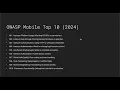 Mobile Application Security OWASP Top 10 Protecting Mobile Apps from Cyber Threats