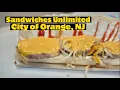 Italian Cheeseburger and the Hot Pastrami at Sandwiches Unlimited in the City of Orange NJ