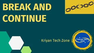 Break and Continue Statements In Java