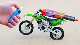 Experiment: XXL ROCKET Instead of The Engine in a Toy Bike !