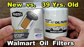 Walmart Supertech ST3387 vs Old Walmart WF-47 Oil Filter Cut Open Oil Filter Comparison