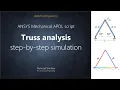 ANSYS Mechanical APDL script - truss analysis