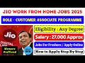 Download Lagu Jio Work From Home Jobs 2025 😍 Customer Associate Recruitment | 12th Pass \u0026 Graduates Eligible | TJT