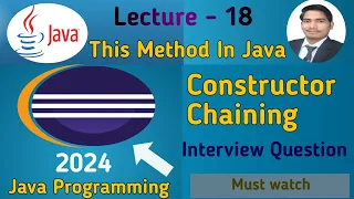 Java Tutorial this method in java Constructor Chaining in Java Core Java