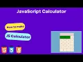 Create a simple Calculator using HTML CSS JS 2022 JavaScript Tutorial