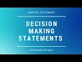 CONTROL STATEMENT DECISION MAKING STATEMENTS IN JAVA CONTROL STATEMENTS IN TAMIL