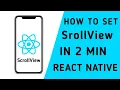 how to set scroll view in 2 min in react native react native tutorial for beginners in hindi