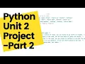 Python Unit 2 Project Text Monster - Part 2