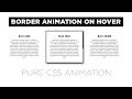 CSS Border Animation on Hover CSS Animation Effect