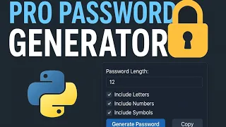 Pro Password Generator in Python Modern GUI with CustomTkinter Secure Password Generator App