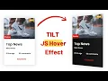 Vanilla tilt Js Card design html css vanilla javascript project tutorial