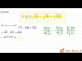 Simplify sqrt 50 -sqrt 98 sqrt 162 Class 9 Math Doubtnut