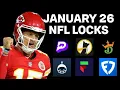 25-0 NFL PRIZEPICKS Today NFC AFC Championship 25 FREE NFL Best Bets and Player Props