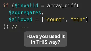 3-in-1 PHP Tip Array Diff Exception Method Params