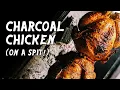 AA BATTERY powered rotisserie charcoal chicken on the BUNNINGS SPIT