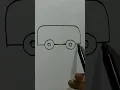 how to draw a bus a for kids