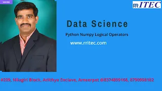Python s for Datascience Beginners NUMPY LOGICAL OPERATOPRS AI Training in Ameerpet HYD