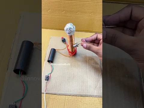 how to make simple Tesla coil projects #shorts #schoolproject #scienceexperiment