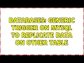 Databases Generic Trigger on MYSQL to replicate data on other table