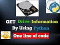 Get Hard Drive info by using Python Python Tutorials