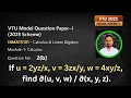 Jacobian Calculus VTU 1BMATS101 Q2 b